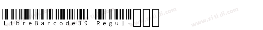 LibreBarcode39 Regul字体转换